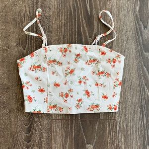 Forever 21 Floral Cropped Tank Top